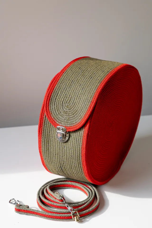 Borsa Antares Ropeit, rosso e verde oliva